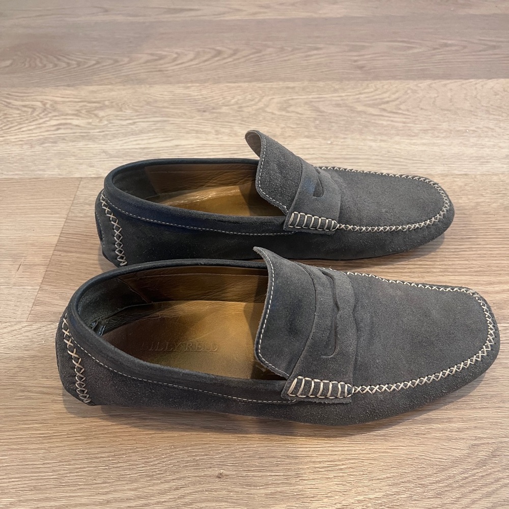 Billy Reid Blue Loafers Moccasin-Style Slip-Ons